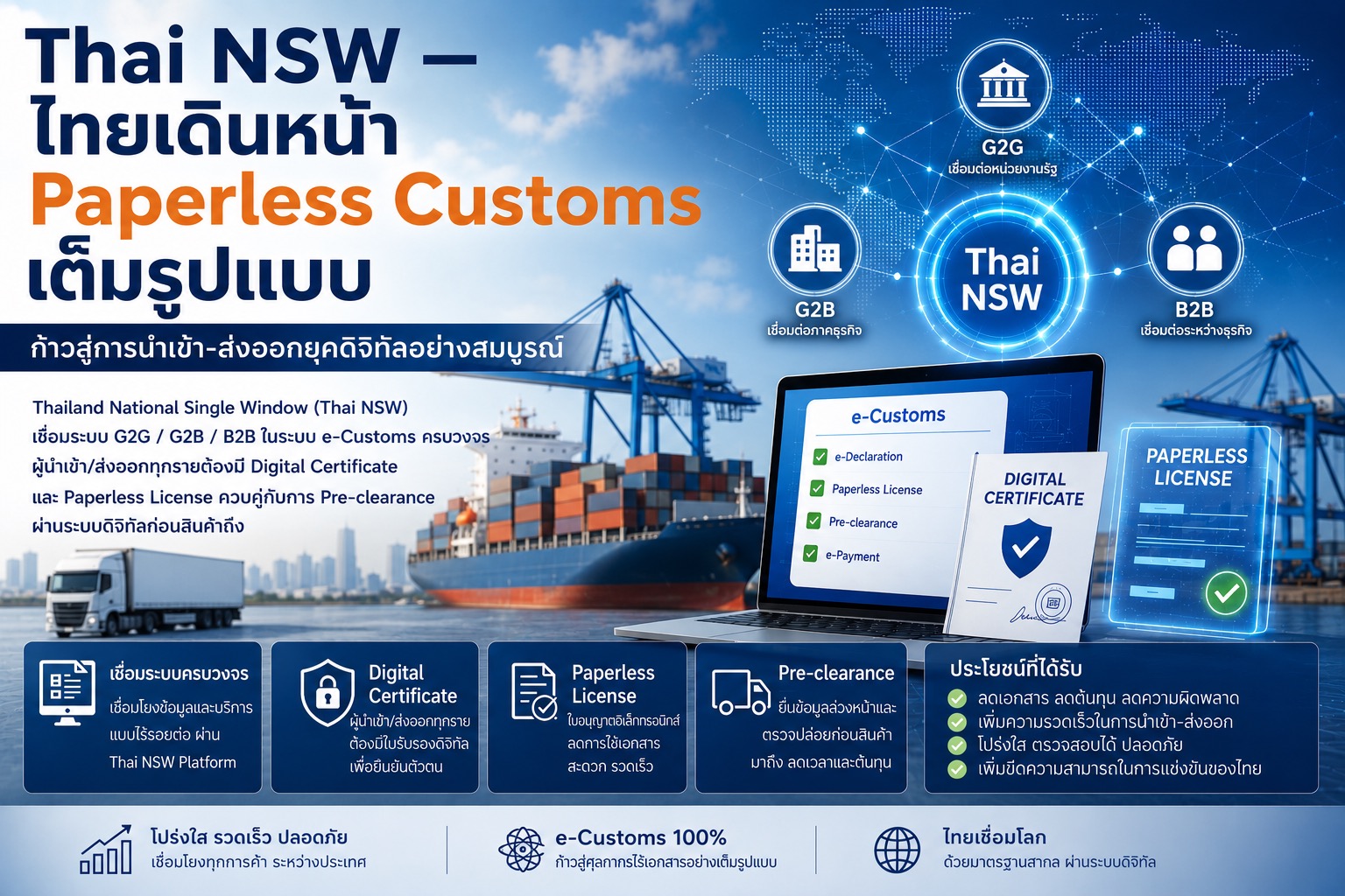 Thai NSW — ไทยเดินหน้า Paperless Customs เต็มรูปแบบ